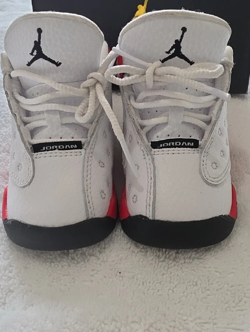 Jordan Baby White Red Black Mini Basketball Shoes